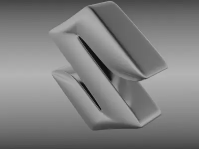 suzuki logo 3D model Subdivision ready