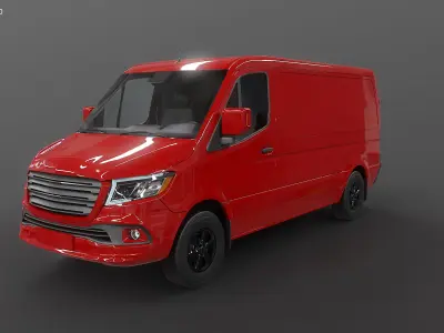 Modern Euro Panel Van PRB Textures 3D model