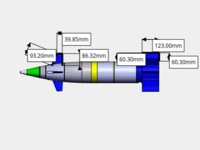 Howitzer Shell Concept 3D model