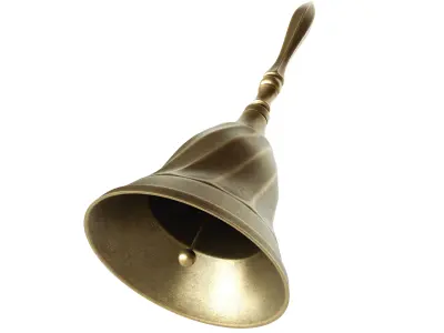 small antique brass bell 3D model