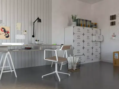 Office Workspace 3D model