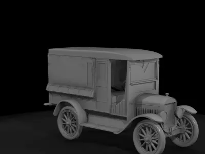 HO Delivery Truck Diorama Vehicle Printable STL 3D print model purchase