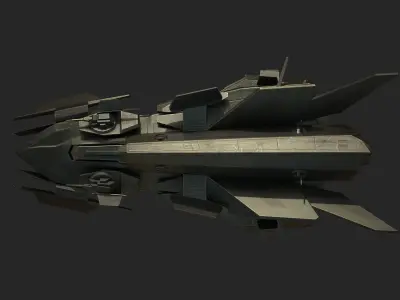 Spaceship Lowpoly Low-poly 3D model buy