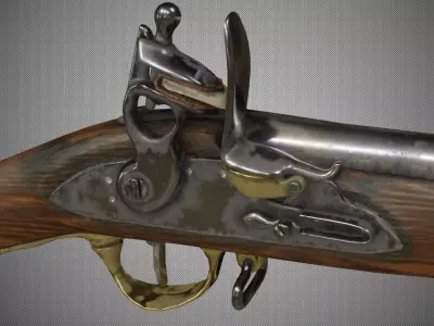 Charleville musket Low-poly 3D model