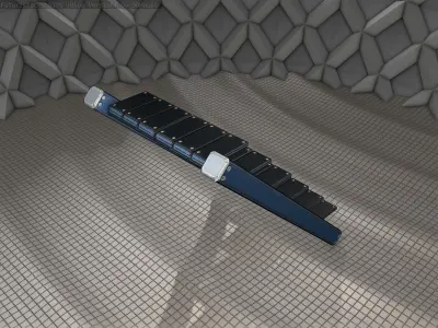 Sci-Fi Stairs - 15 - Blue Version  Low-poly 3D model