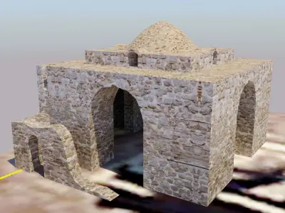 fire tample 3D model