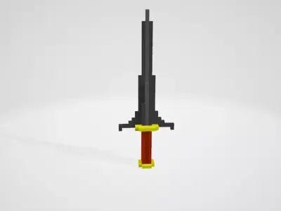 Sword pixelated Free 3D model