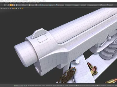 M9 parabellum subdivision ready just mind blowing topology 3D model