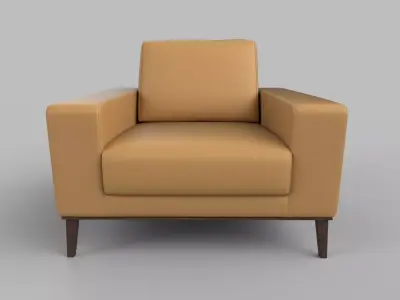 sofa chair Low-poly 3D model get