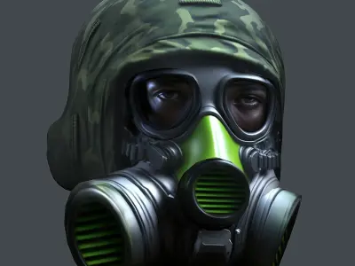 Helmet 3d model military combat Military Low-poly Low-poly 3D model 9