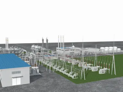 Electrical Substation 3D model get