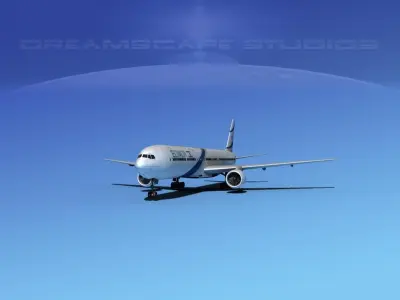 Boeing 777-300 El Al 3D model
