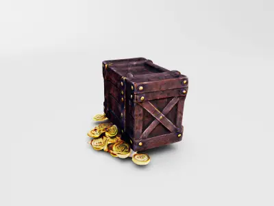 Pirates Trinket Box A 3D Rendered Fantasy Chest 3D model