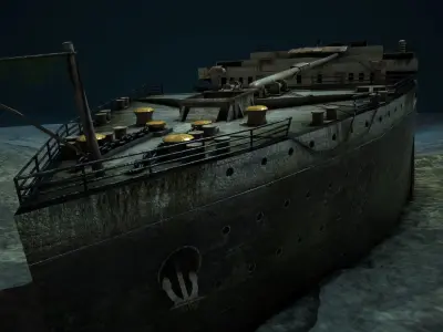 Titanic Wreck Low-poly 3D model