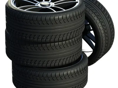 Porsche wheels 3D model by zifir3d from CGTrader