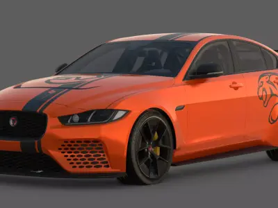 2018 Jaguar XE SV Project 8 3D Model  The Most Powerful Jaguar  3D model