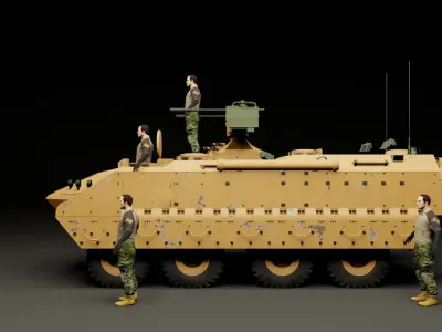 Military APC - BTR 3D model