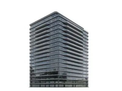 Futuristic Glass Tower 3D model