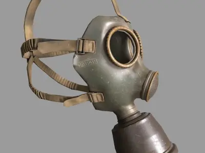 Gas Mask Low-poly 3D model purchase