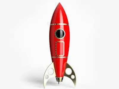 3D ROCKET Low-poly 3D model