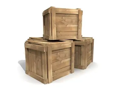 Stack of Simple Crates 3D model