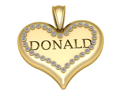 Diamond Halo Personalized Jewelry 3D print model