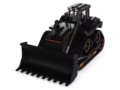 Bulldozer 3D model 10