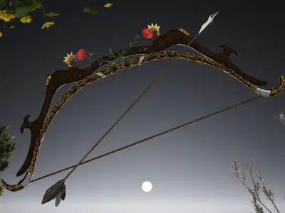 3D Longbow high detailed Model  3D model