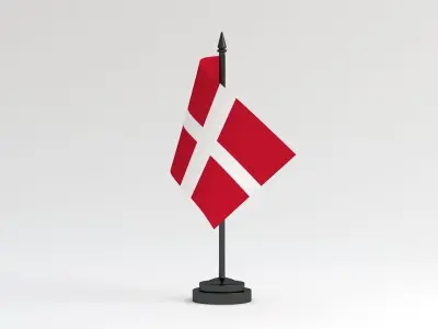 Table Flag Denmark 3D model