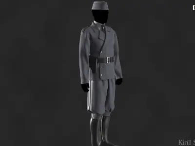 Military Outfit Male Marvelous designer Clo3d OBJ mtl FBX ZPRJ 3D model