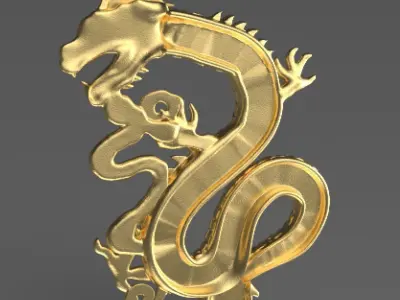 Chinesse Dragon pendant Stl for print 3D print model