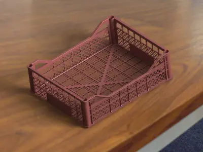 Basket Plastic injection mold with part 3D model