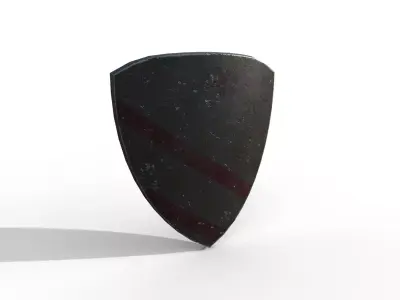 triangel shield Low-poly 3D model