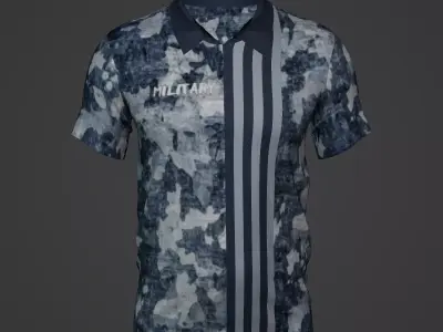 Military Soldier Clothing T-shirt Low-poly 3D model 59