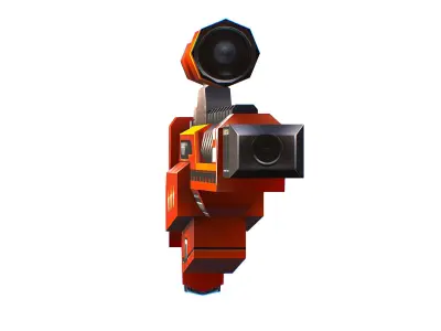 LowPoly Cartoon Sci-Fi Sniper Rifle Future Low-poly 3D model 4