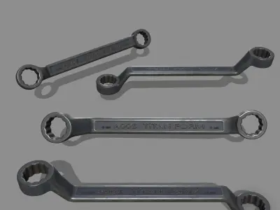 wrench Low-poly 3D model 7