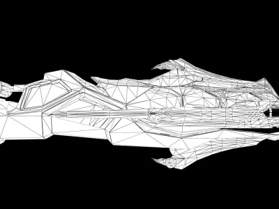Sci Fi vehicle Low-poly 3D model by izaz140665