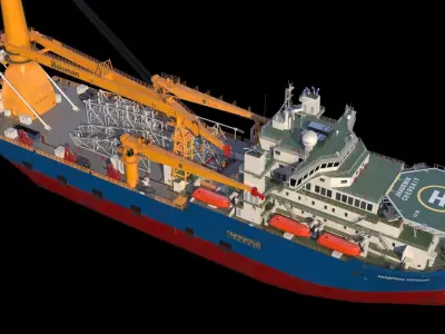 Akademik cherskiy  pipe layer 3D model