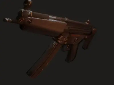 MP5 3D MODEL gun Low-poly 3D model