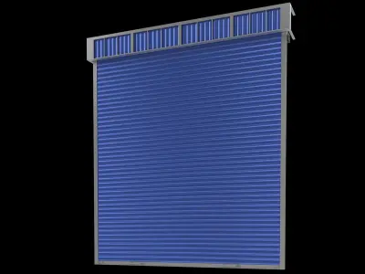 Roll up door 1  Low-poly 3D model