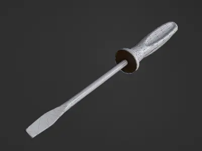 Screwdriver knife Low-poly 3D model purchase