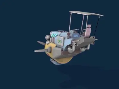 airship-129 Low-poly 3D model