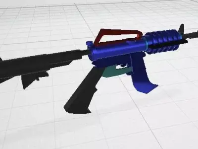 alien gun Low-poly 3D model