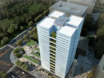 3Dmax fashion city commercial square building 284 3D model