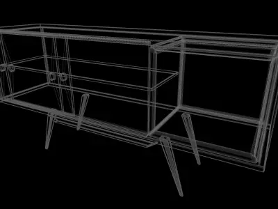 RACK RETRO Low-poly 3D model