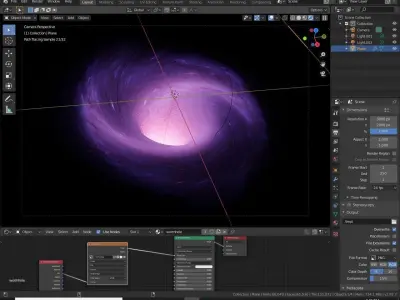Wormhole Galaxy 3D model