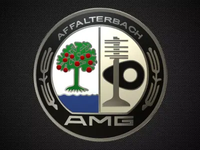 amg logo 3D model by 3dlogoman