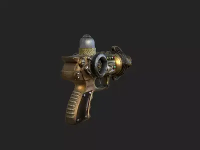 Pistol 3D Model 001 Free low-poly 3D model
