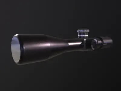 Scope rifle Low-poly 3D model