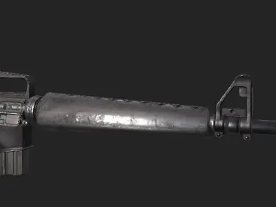 m16a1 weapon Free low-poly 3D model